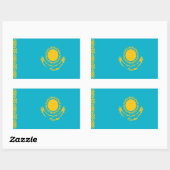 Sticker Rectangulaire Drapeau du Kazakhstan (Feuille)