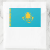Sticker Rectangulaire Drapeau du Kazakhstan (Sac)