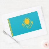 Sticker Rectangulaire Drapeau du Kazakhstan (Enveloppe)