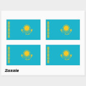 Sticker Rectangulaire Drapeau du Kazakhstan (Feuille)