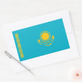 Sticker Rectangulaire Drapeau du Kazakhstan (Enveloppe)