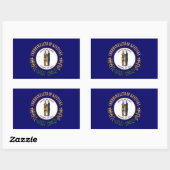 Sticker Rectangulaire Drapeau du Kentucky (Feuille)