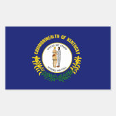 Sticker Rectangulaire Drapeau du Kentucky (Devant)