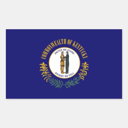 Sticker Rectangulaire Drapeau du Kentucky (Devant)