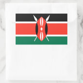 Sticker Rectangulaire Drapeau du Kenya (Sac)