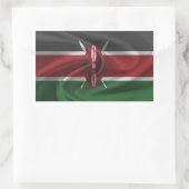 Sticker Rectangulaire Drapeau du Kenya (Sac)