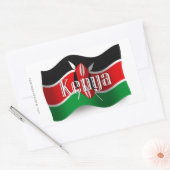 Sticker Rectangulaire Drapeau du Kenya (Enveloppe)