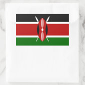 Sticker Rectangulaire Drapeau du Kenya (Sac)