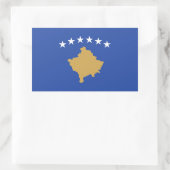 Sticker Rectangulaire Drapeau du Kosovo (Sac)