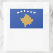 Sticker Rectangulaire Drapeau du Kosovo (Sac)