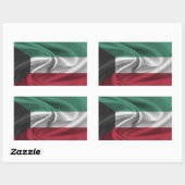 Sticker Rectangulaire Drapeau du Koweït (Feuille)