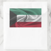 Sticker Rectangulaire Drapeau du Koweït (Sac)