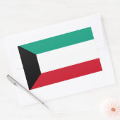 Sticker Rectangulaire Drapeau du Koweït (Enveloppe)