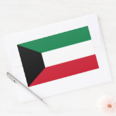 Sticker Rectangulaire Drapeau du Koweït (Enveloppe)