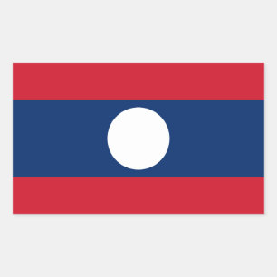 Sticker Rectangulaire Drapeau du Laos