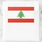 Sticker Rectangulaire Drapeau du Liban (Sac)