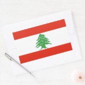 Sticker Rectangulaire Drapeau du Liban (Enveloppe)