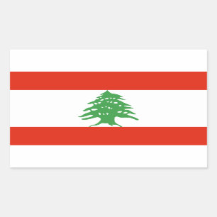 Sticker Rectangulaire Drapeau du Liban