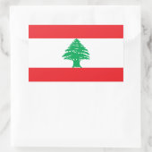 Sticker Rectangulaire Drapeau du Liban (Sac)