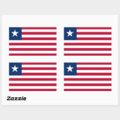 Sticker Rectangulaire Drapeau du Libéria (Feuille)