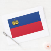 Sticker Rectangulaire Drapeau du Liechtenstein (Enveloppe)