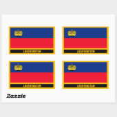 Sticker Rectangulaire Drapeau du Liechtenstein (Feuille)