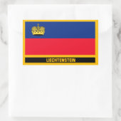Sticker Rectangulaire Drapeau du Liechtenstein (Sac)