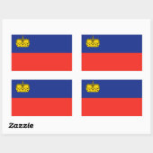 Sticker Rectangulaire Drapeau du Liechtenstein (Feuille)