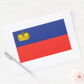 Sticker Rectangulaire Drapeau du Liechtenstein (Enveloppe)