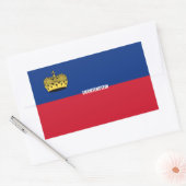 Sticker Rectangulaire Drapeau du Liechtenstein (Enveloppe)