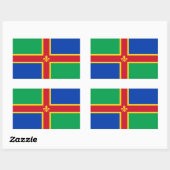 Sticker Rectangulaire Drapeau du Lincolnshire (Feuille)