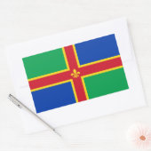 Sticker Rectangulaire Drapeau du Lincolnshire (Enveloppe)