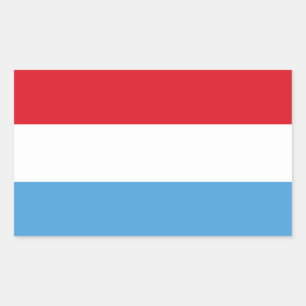 Sticker Rectangulaire Drapeau du Luxembourg
