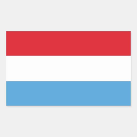 Sticker Rectangulaire Drapeau du Luxembourg (Devant)