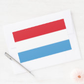 Sticker Rectangulaire Drapeau du Luxembourg (Enveloppe)