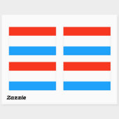 Sticker Rectangulaire Drapeau du Luxembourg (Feuille)