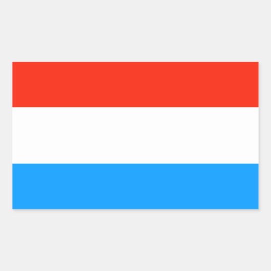 Sticker Rectangulaire Drapeau du Luxembourg (Devant)
