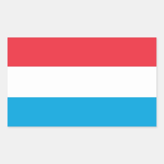 Sticker Rectangulaire Drapeau du Luxembourg (Devant)