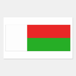 Sticker Rectangulaire Drapeau du Madagascar