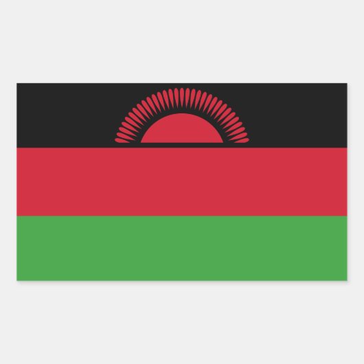 Sticker Rectangulaire Drapeau du Malawi (Devant)