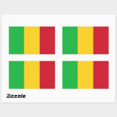 Sticker Rectangulaire Drapeau du Mali (Feuille)