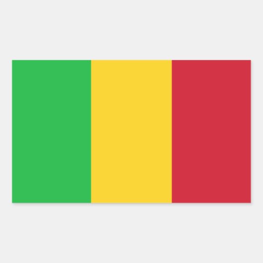 Sticker Rectangulaire Drapeau du Mali (Devant)