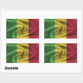 Sticker Rectangulaire Drapeau du Mali (Feuille)