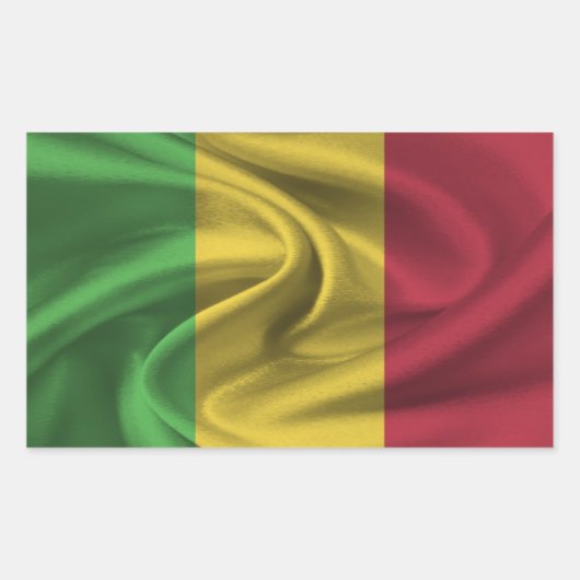 Sticker Rectangulaire Drapeau du Mali (Devant)