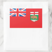 Sticker Rectangulaire Drapeau du Manitoba (Sac)