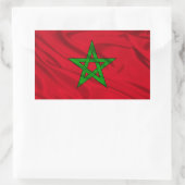 Sticker Rectangulaire Drapeau du Maroc (Sac)