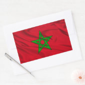 Sticker Rectangulaire Drapeau du Maroc (Enveloppe)