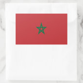 Sticker Rectangulaire Drapeau du Maroc (Sac)