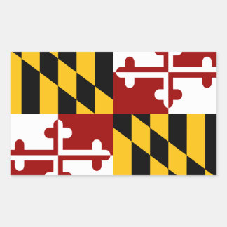 Sticker Rectangulaire Drapeau du Maryland