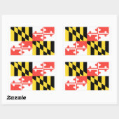 Sticker Rectangulaire Drapeau du Maryland (Feuille)